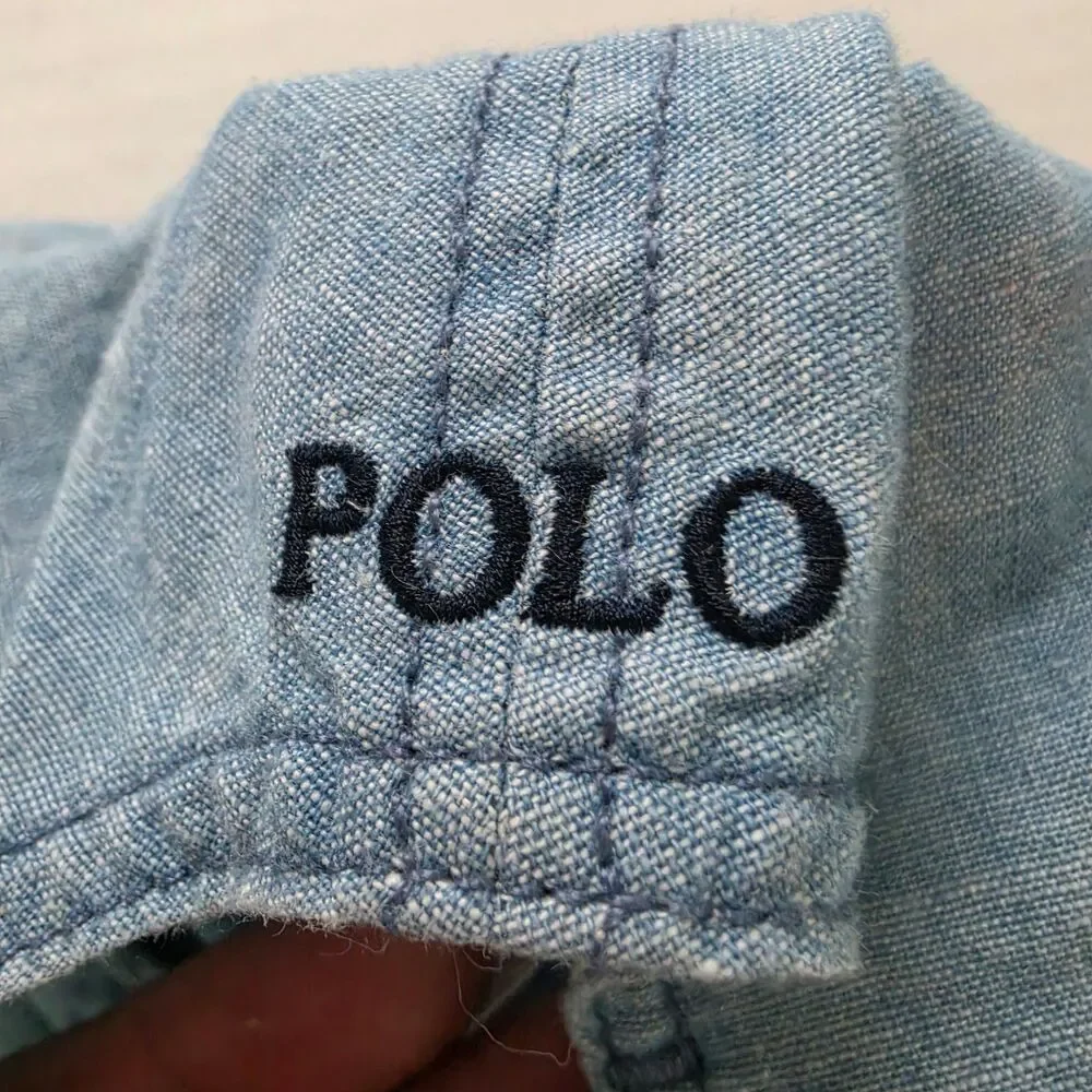 Polo Ralph Lauren Toddler Kids Baseball Cap Unisex Chambray One Size 8-20